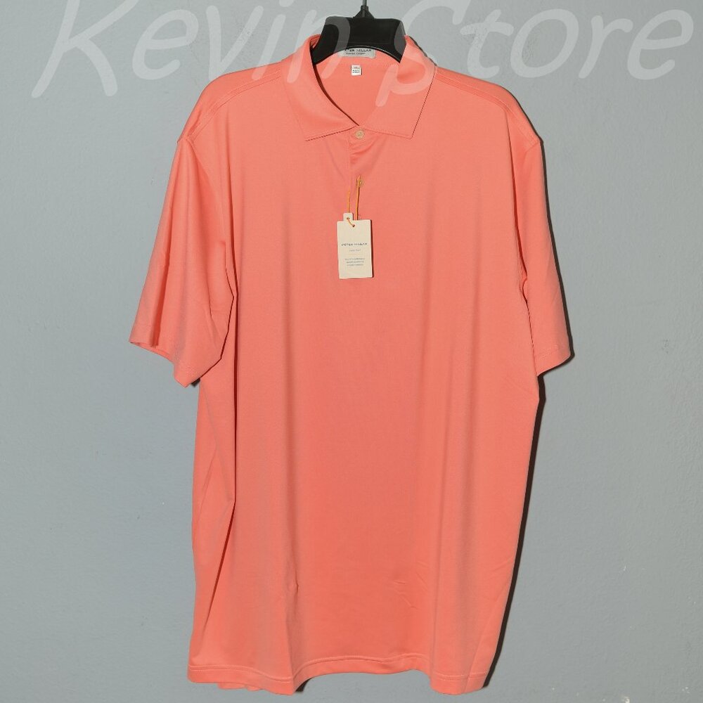 Peter Millar Crown Sport Men's Solid Performance Jersey‎ Polo
